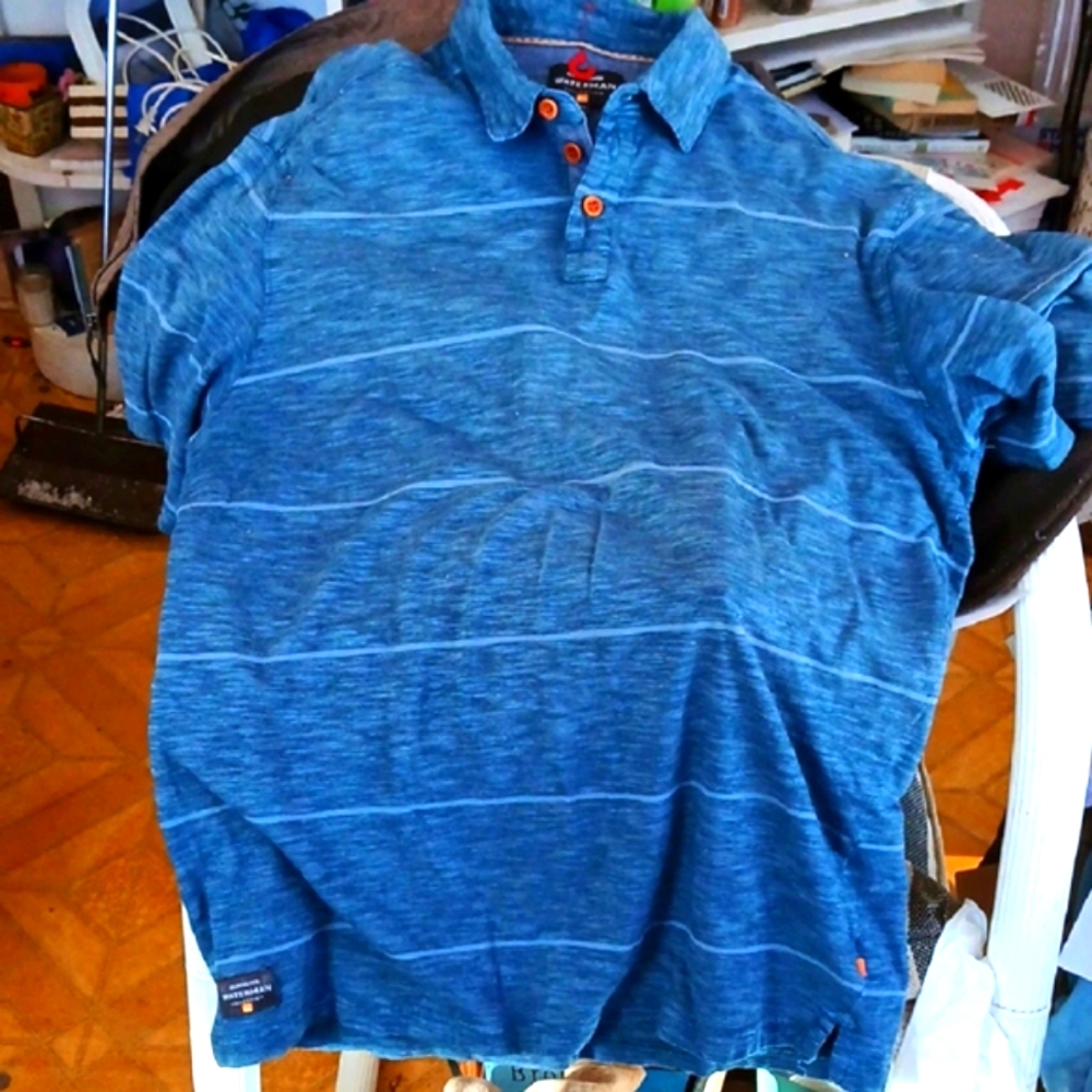 Quiksilver Waterman Men's Blue Polo Shirt